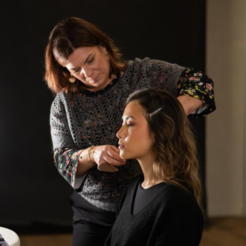 Kennismaken met een visagie proefsessie voor bruiden